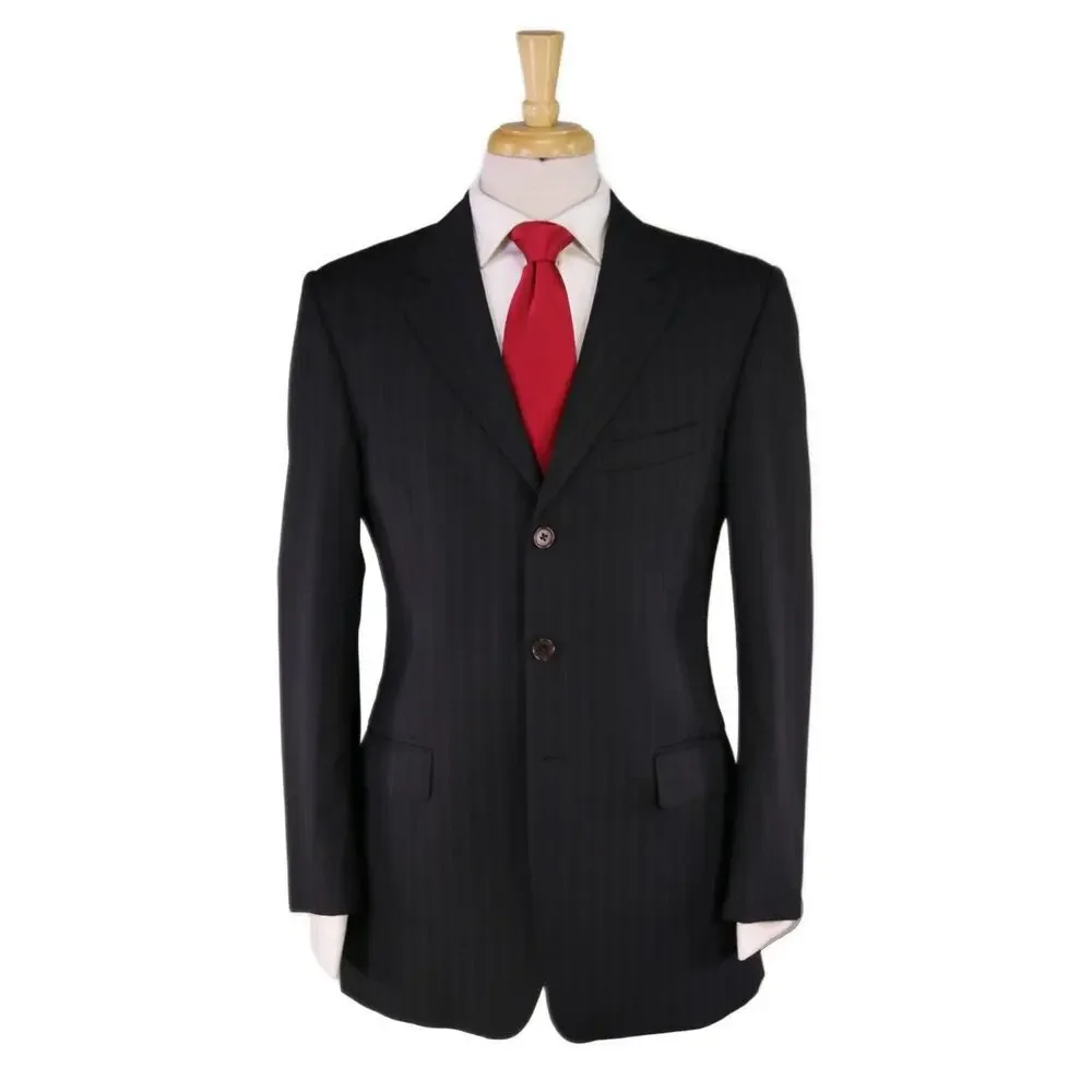 Paul Smith The Westbourne Black Textured Tonestripe 3-Btn Slim Fit Wool Suit 38R - Picture 1 of 12